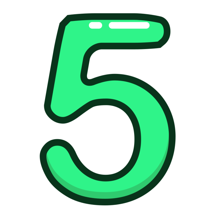 Green, number, five, numbers, study icon - Free download 5 Benefits of Acrylic Shower Liners